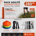 Pack Entraînement Complet - Échelle 4 mètres+ Corde + 10 Plots + 5 Bandes