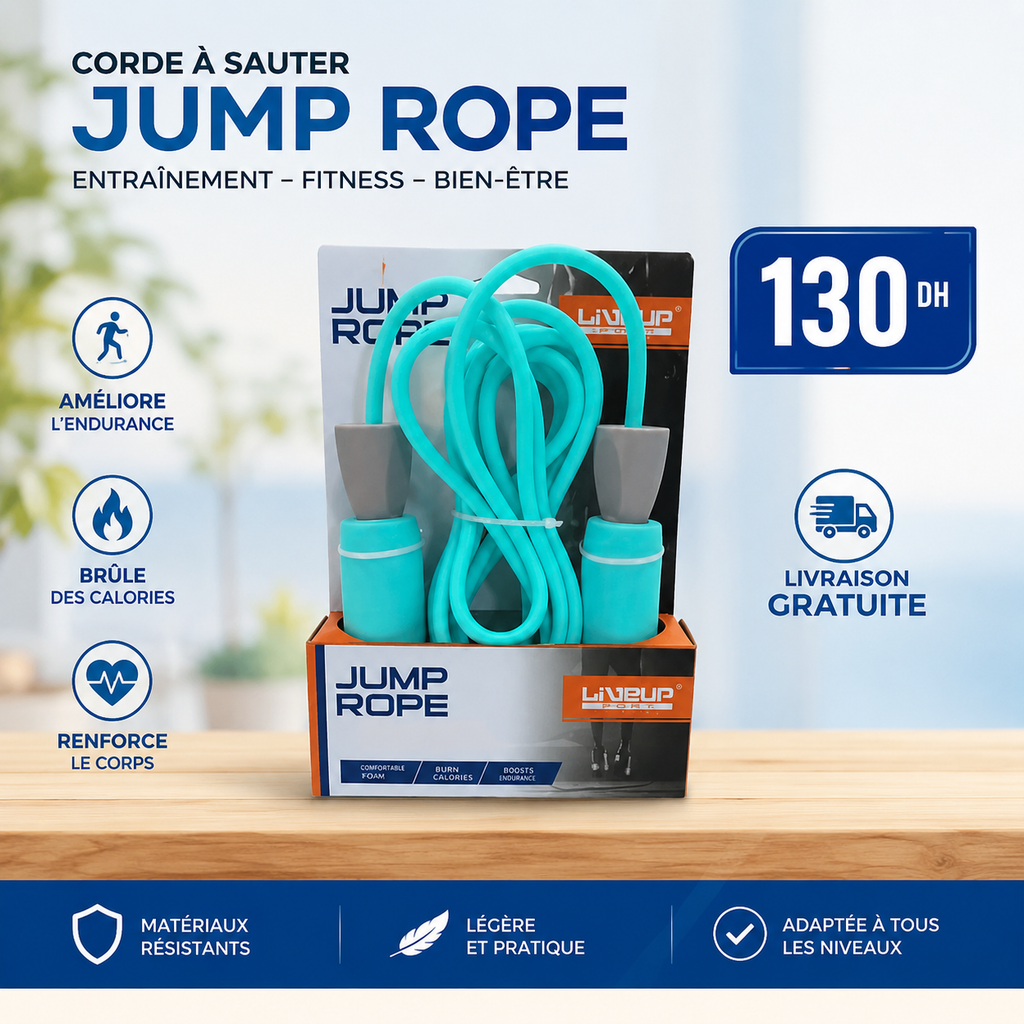 💪 JUMP ROPE PRO LIVEUP SPORTS – Corde à sauter premium