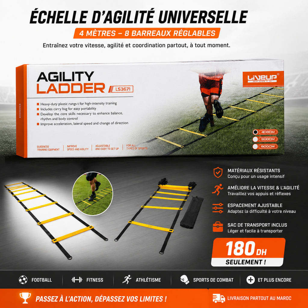 Échelle d’Agilité 4M – Entraînement Football & Fitnes