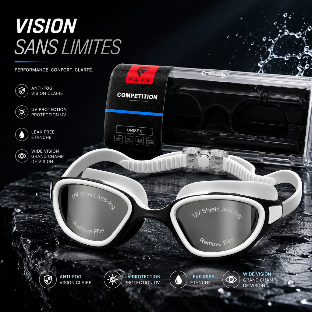 Lunettes de Natation Premium | Anti-Buée & Protection UV