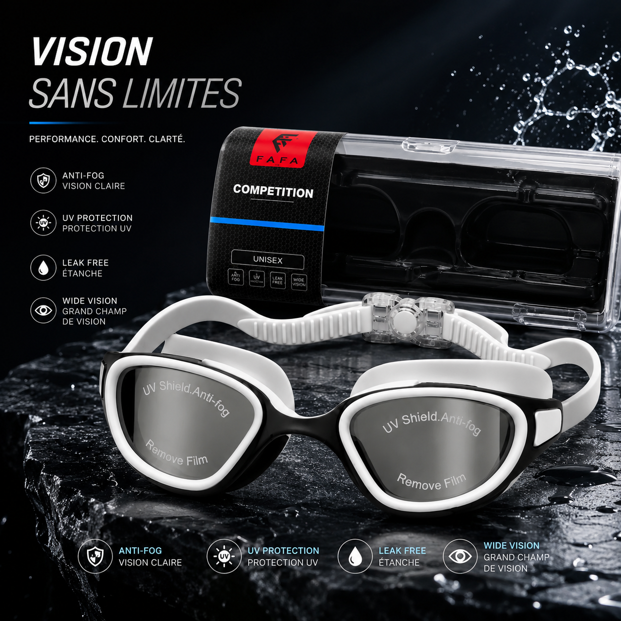 Lunettes de Natation Premium | Anti-Buée & Protection UV