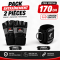 Pack Entraînement 2 Pièces – Gants de Fitness + Sangle de Cheville