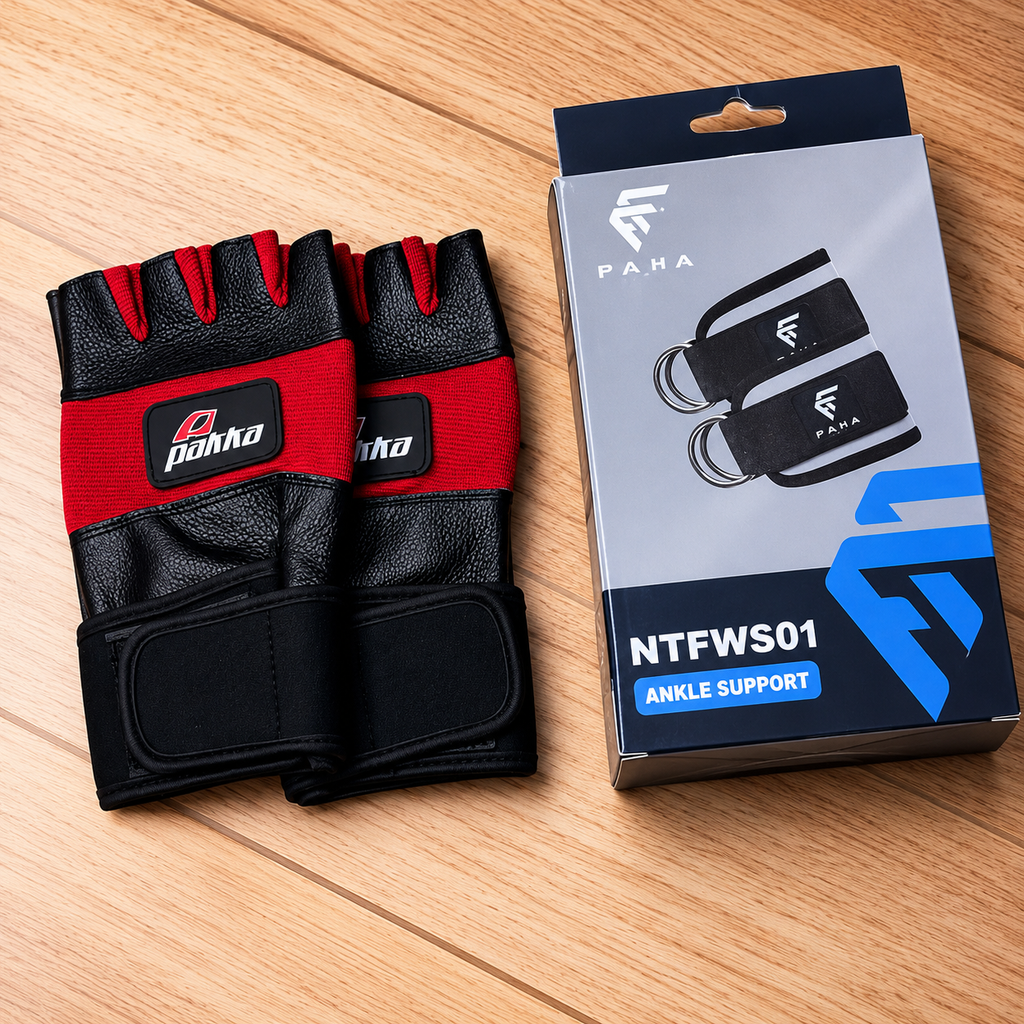 Pack Entraînement 2 Pièces – Gants de Fitness + Sangle de Cheville
