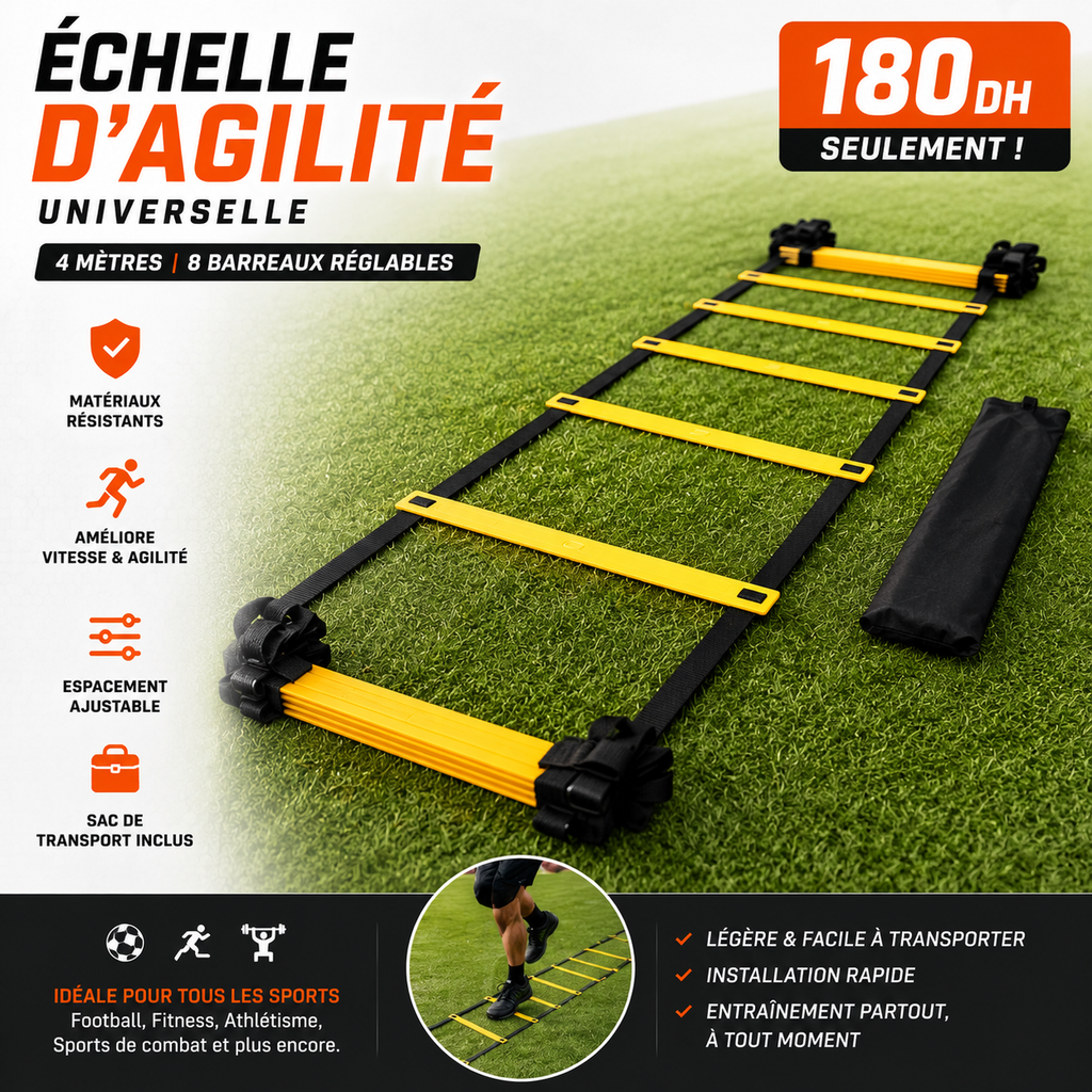 Échelle d’Agilité 4M – Entraînement Football & Fitnes