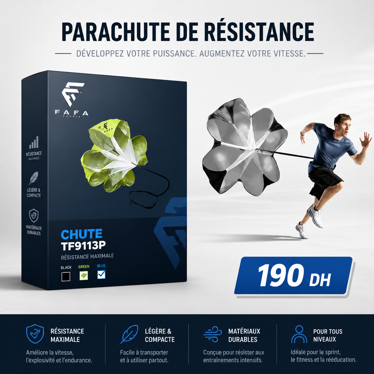 Parachute de Résistance Sportif – Développe Ta Vitesse