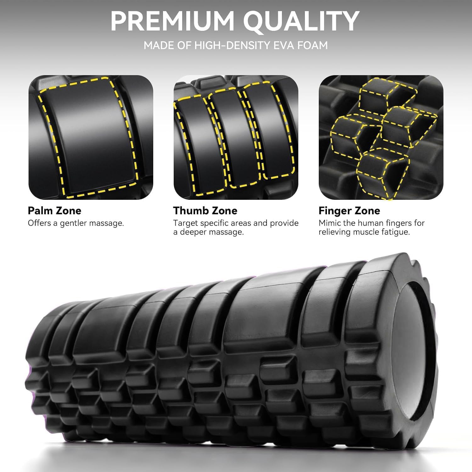Foam Roller – Rouleau de massage musculaire أسطوانة تدليك عضلية – لتخفيف التوتر والتعافي