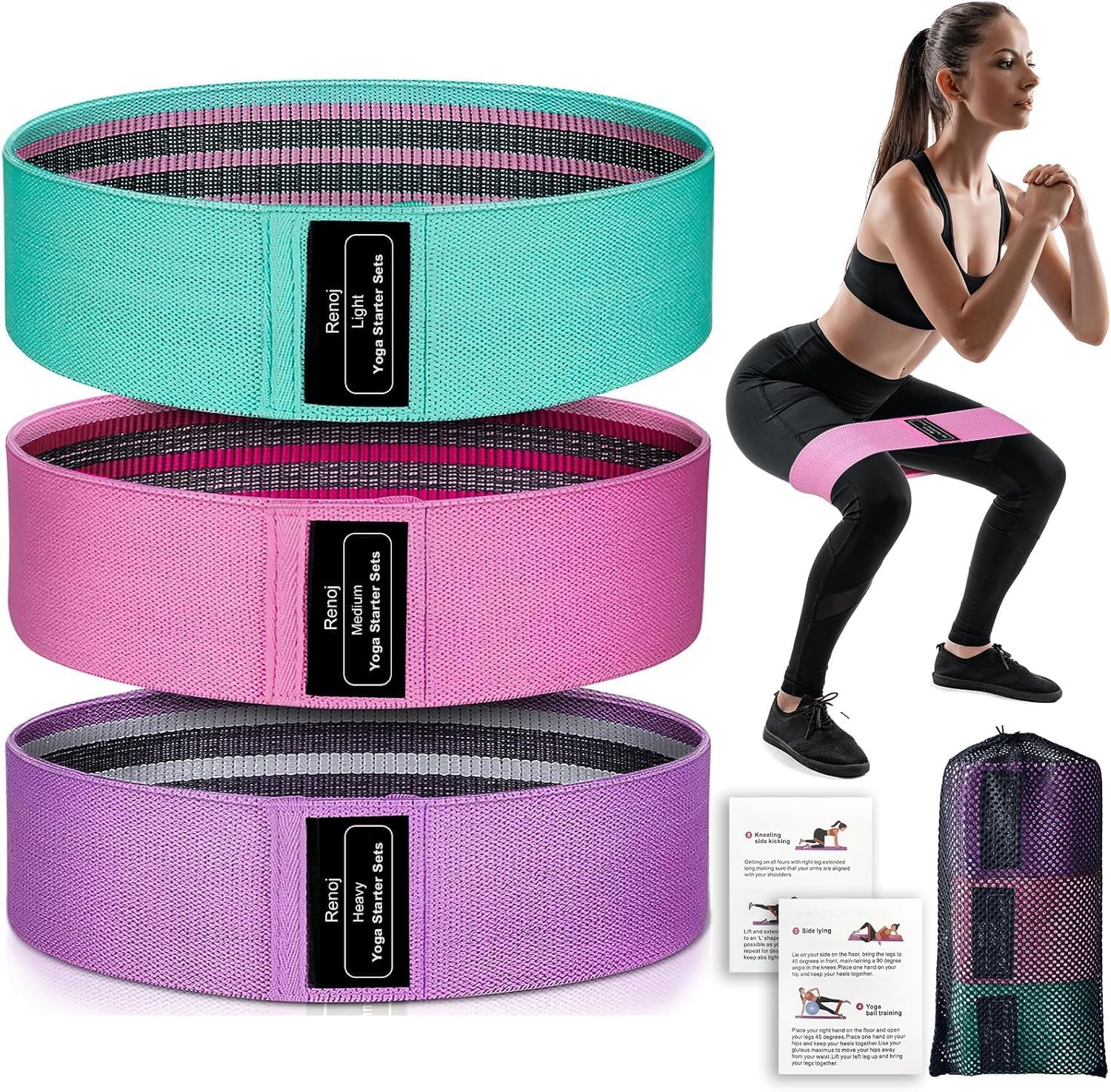 Pack Fitness– Tapis de Yoga, Corde & Bandes en Tissu | 290 DH